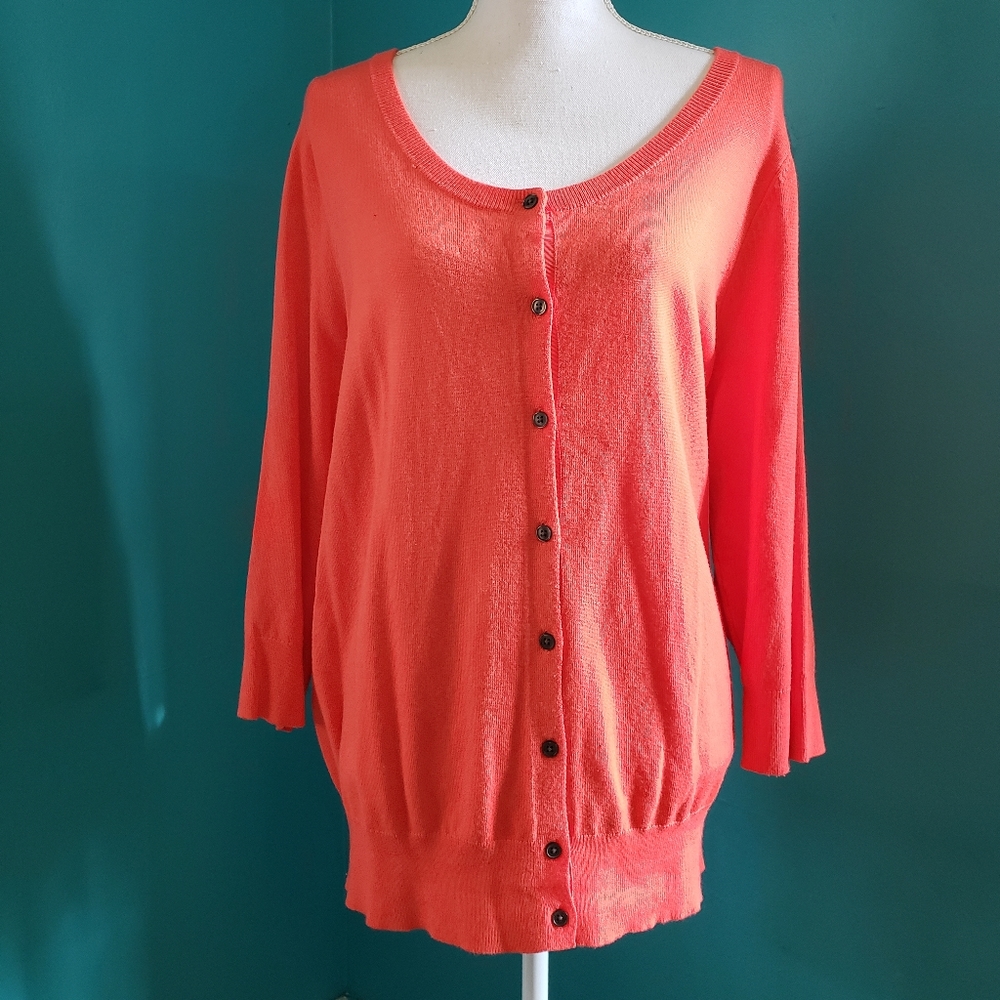 Lane Bryant coral cardigan sweater 18/20